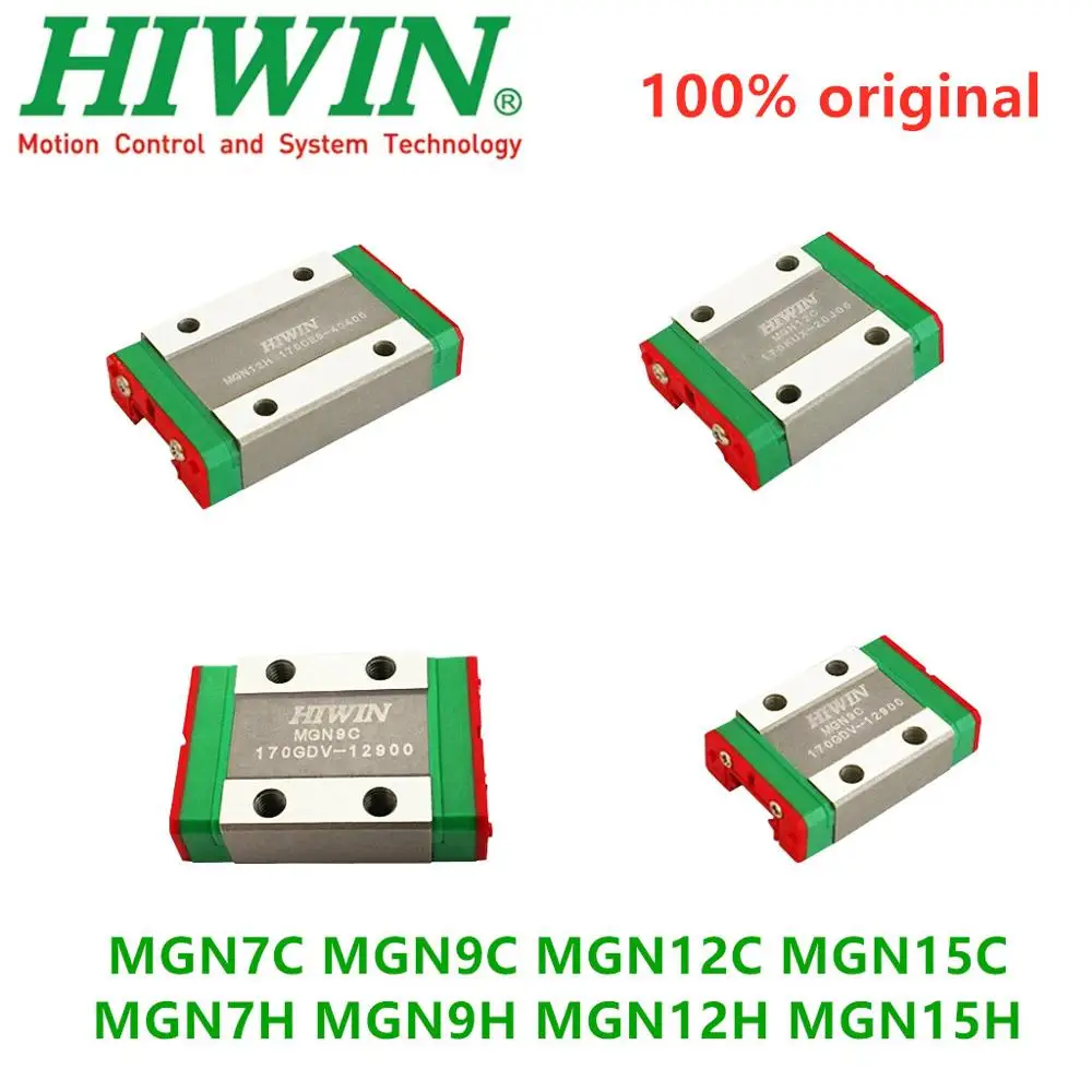 4 шт. оригинальные мини линейные каретки Hiwin MGN7C MGN9C MGN12C MGN15C MGN7H MGN9H MGN12H MGN15H для