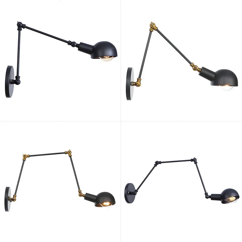 style restoring ancient ways is the balcony stair corridors contracted restaurant bar wall lamp, wrought iron long arm