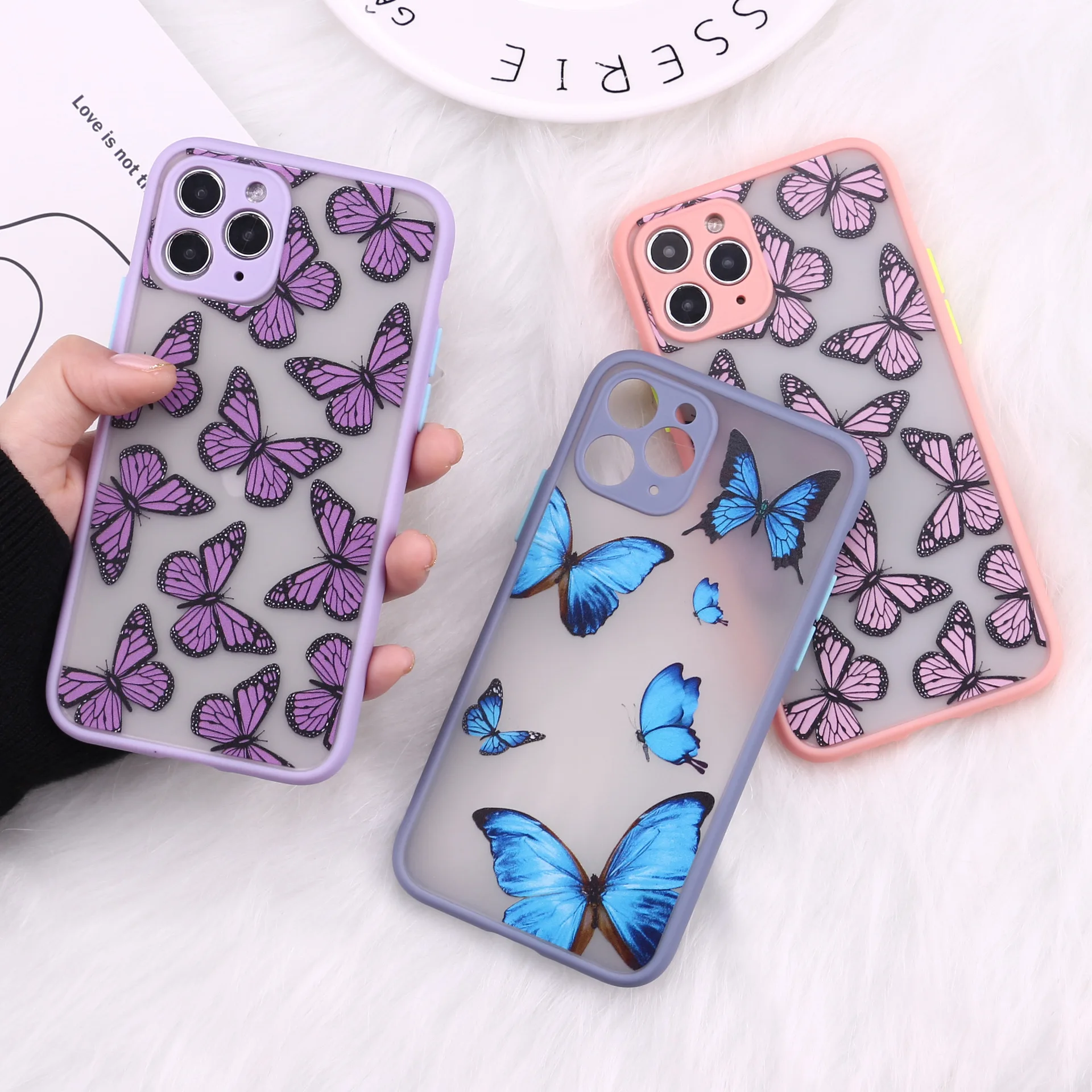 

Cute 3D Relif Butterfly phone case for iphone 11 Pro Max XR XS MAX case silicone for iphone 7 8 Plus 12 13 pro max mini cover