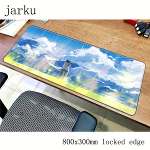 Коврик для мыши Weathering with you, игровой коврик для мыши 800x300x3 мм, большой аниме, аксессуары для ноутбуков, популярный эргономичный коврик для мыши