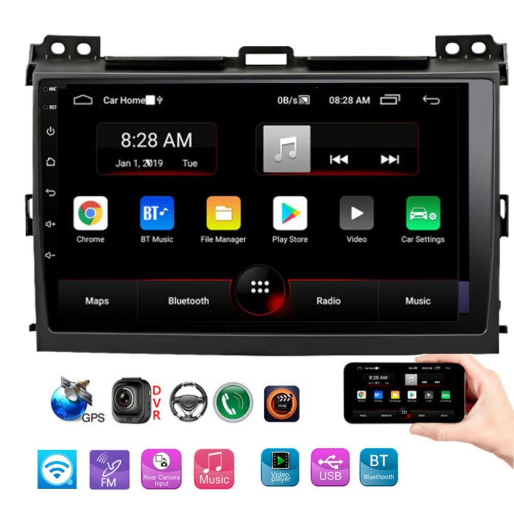 

2din Android Stereo Unit for Toyota LAND CRUISER Prado 120 2004-2009 autoradio Navigation GPS Auto Car DVD Radio Multimedia
