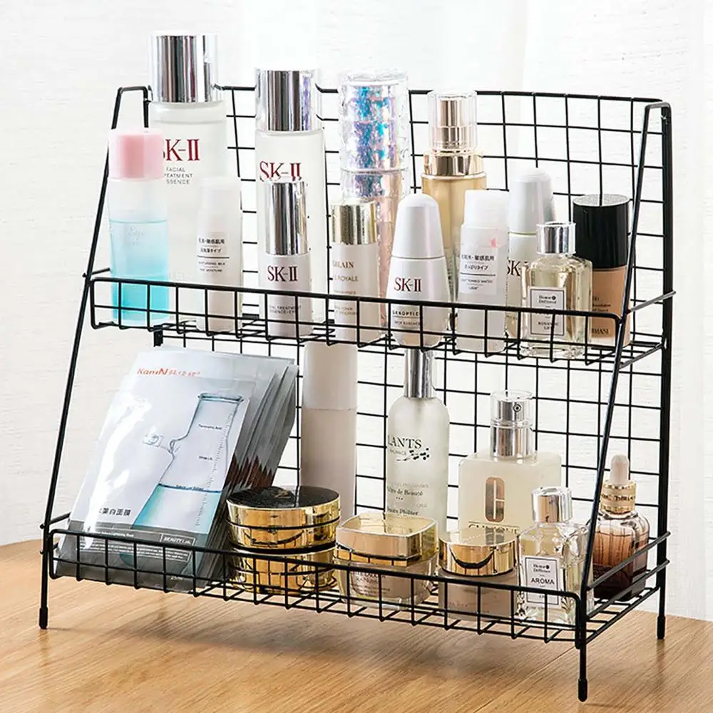 Подставка для специй двухслойная полка ванной комнаты дома и офиса настольный