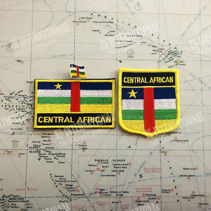 Значки с Центральноафриканским государственным флагом повязка на руку нашивки