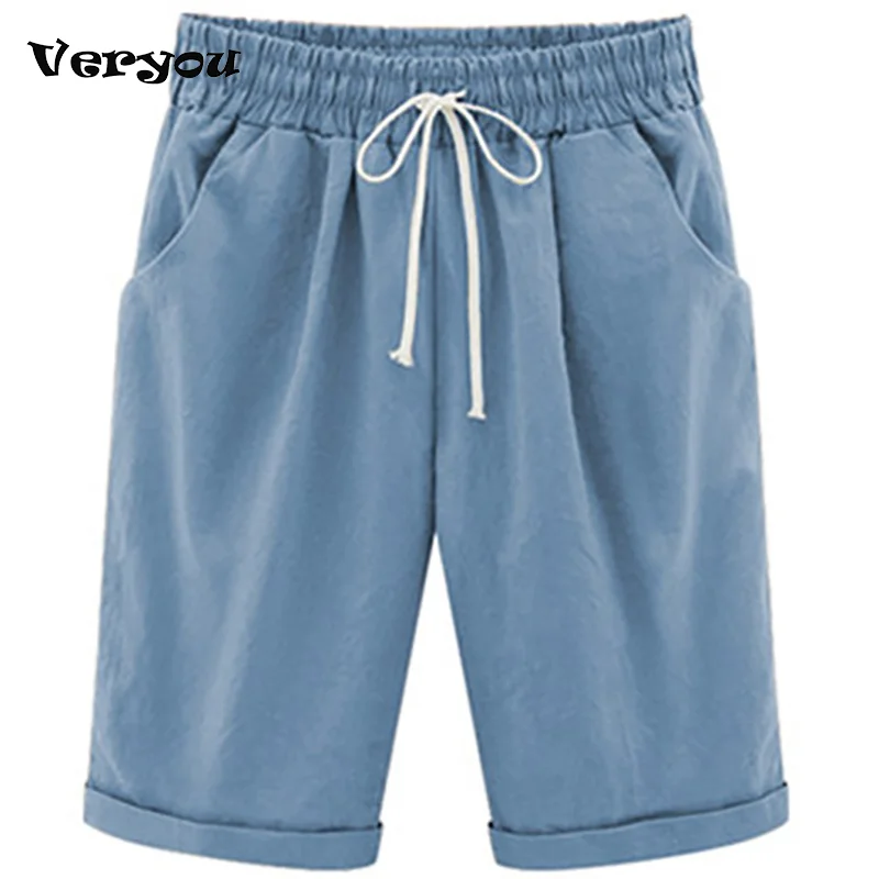 

Summer Casual Pants Women's Capris Thin Middle Pants Large Women's Wear Women's Solid Color Shorts Hot Pants High Waisted Shorts