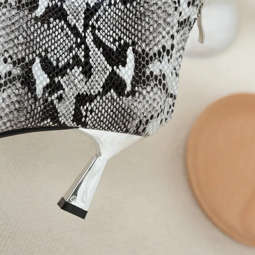 Женские туфли на высоком каблуке Цвет Серебряный женские для свиданий с острым