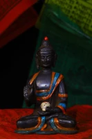 5chinese folk collection old bronze tracing amitabha medicine buddha sakyamuni sitting buddha figurines ornaments town house