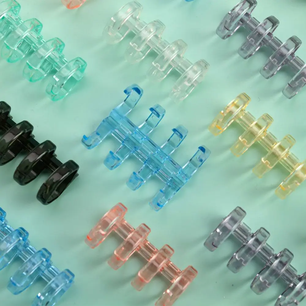 

10PCS Creative 4 Hole Binder Clip 4 Hole Spiral Circles Rings Loose-leaf Book Binder Coil Scrapbook Clips For DIY Craft Album