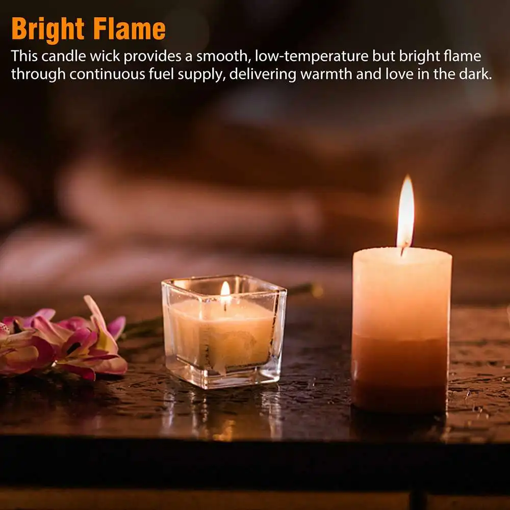

100pcs DIY Candle Wick Handmade Candle Material Paraffin Candle Wick With Film Candle Cotton Wick Home Tool Supplies