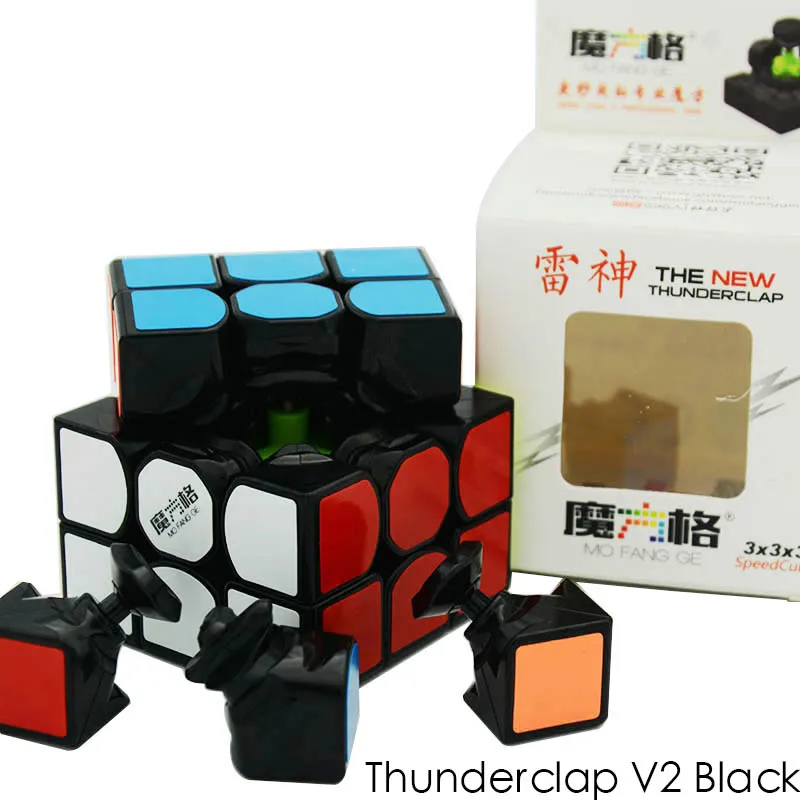 QiYi Thunderclap 3x3x3 черный 3 слоя Mofangge Qiyi 5,7 см 3 слоя Thunderclap V2 Stickerless QiYi Valk 3 черный магический куб - Цвет: Thunderclap V2 Black