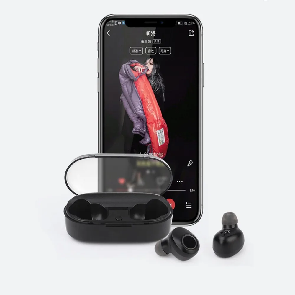 Wireless Bluetooth Earphone Heavy Bass In-ear Headset With Charging Station Bluetooth5.0 Stereo Sports Earbuds | Электроника