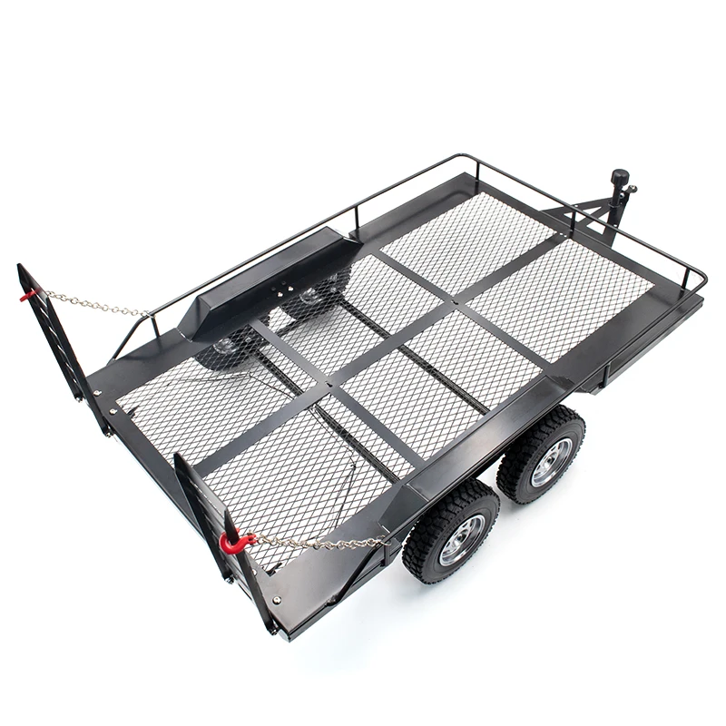 Двуххосевой прицеп KYX металлический бортовой трактор для Traxxas TRX 4 AXIAL 90048 RR10 1/10 1/8