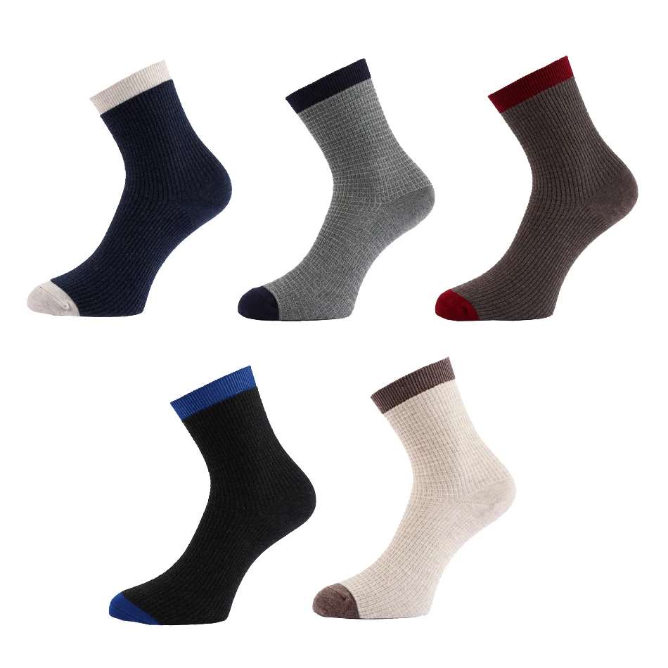 Носки мужские хлопчатобумажные антибактериальные повседневные модные деловые