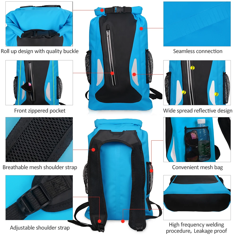 Наружная Сумка водонепроницаемая сухая сумка 25л светоотражающий сухой мешок