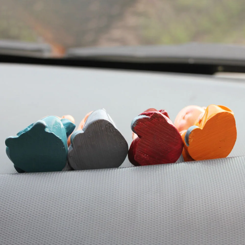 4 шт./компл. маленький монах для украшения дома фигурки автомобиля красивые и