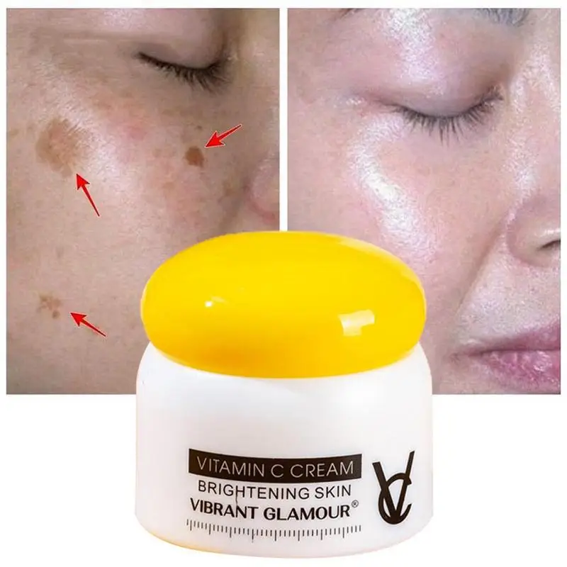 

Vibrant Glamor Vitamin C Face Cream Moisturizing Whitening Brighten Aging Firming Fade Fine Lines Care