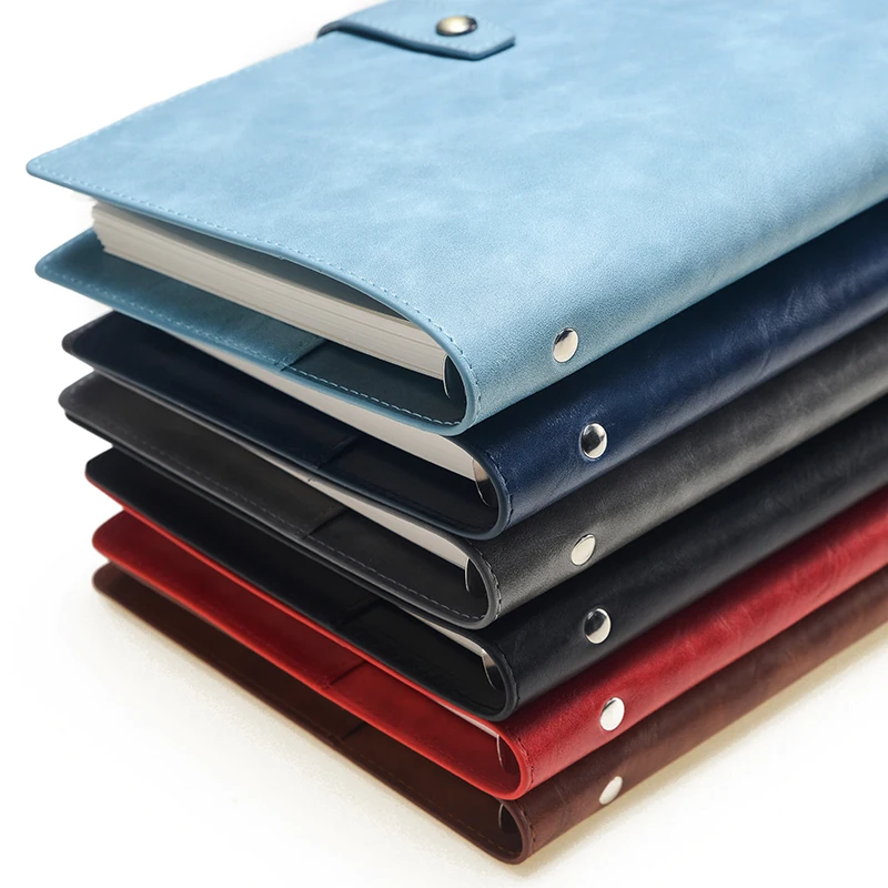 

Simple Business Office Notebook Detachable Imitation Leather Cover Office Meeting Record Notepad Free To Company LOGO Custom