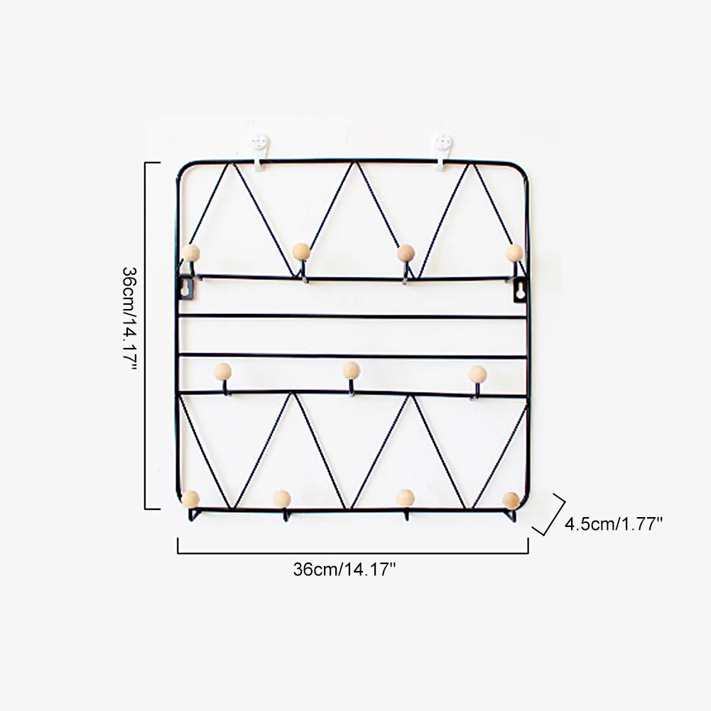 Скандинавская кованая железная настенная вешалка держатель для ключей