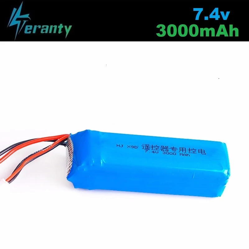 Обновление 3000 мАч 7 4 в перезаряжаемая Lipo батарея для Frsky Taranis X9D Plus передатчик 2S V