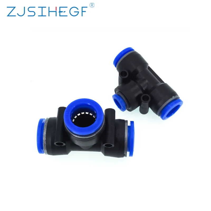 Колышек воздушные пневматические фитинги 3-х полосная T Тип Пластик быстроное