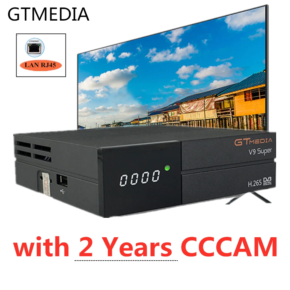 Europen 2 года FREESAT спутниковый ресивер H.265/Hevc ТВ приставка GTMEDIA S2 V9 супер Поддержка Dolby CCCAM YOUTUBE IP ТВ приставка