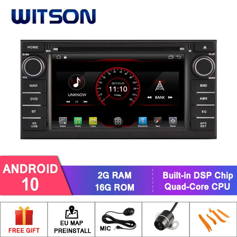 Автомобильный dvd GPS WITSON Android 10 для NISSAN JUKE/ALMERA 2014 2 Гб ОЗУ 16 ПЗУ встроенный модуль Wi-Fi