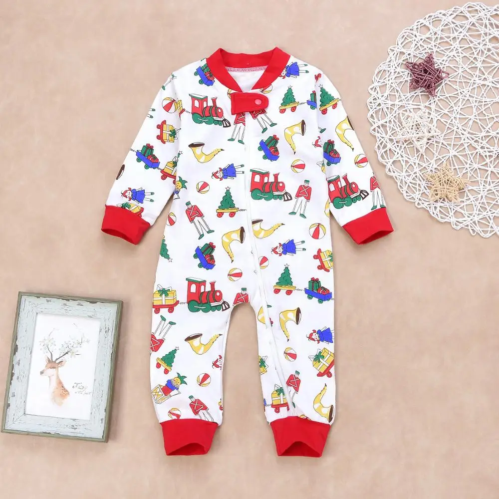 С рождественским принтом Комбинезон для мальчика девочек комбинезон детская