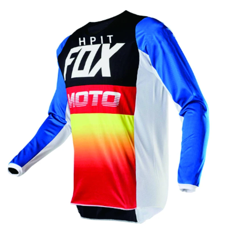 2020 de los hombres abajo camisetas hpit fox bicicleta montaña MTB camisas Offroad DH Jersey Motocross ropa deportiva ropa|Майки для