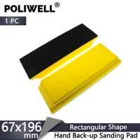 1pc 67x196mm rectangular shaped sanding disc holder sandpaper backing polishing pad hand sanding block for wood car polishing
