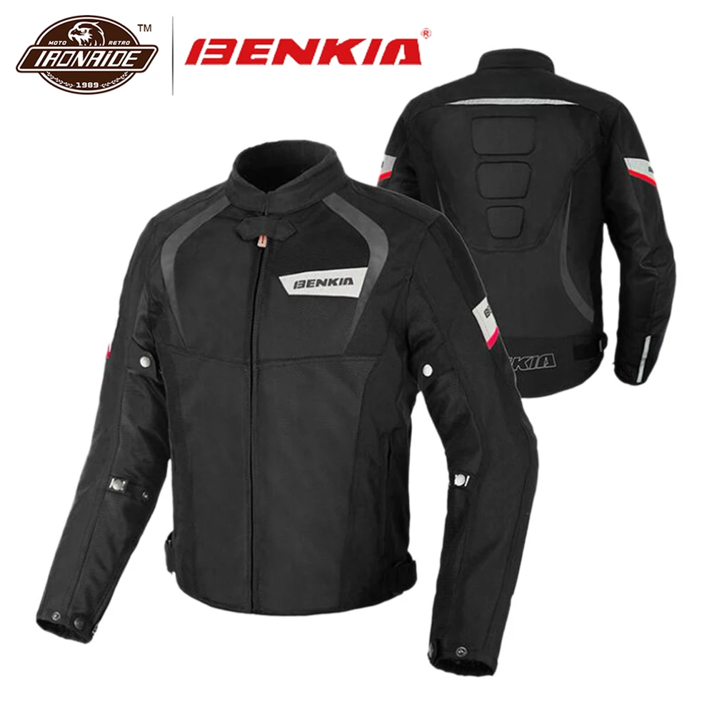 BENKIA мотоциклетная куртка Мужская дышащая для мотокросса защиты тела сетчатая