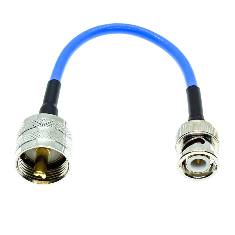 Полугибкий коаксиальный кабель с разъемом BNC папа на UHF PL259 RG402 0 141 дюйма 50 ом синий