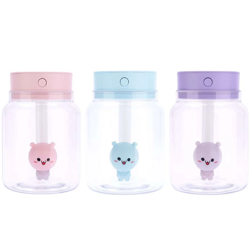 

Creative Candy Pot Mini Humidifier USB Large Capacity Small Air Humidifier Night Lamp Gift Custom - Purple