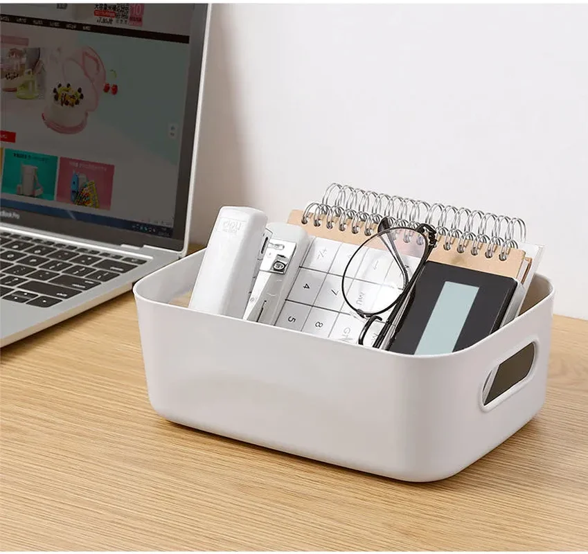

Sundry Storage Basket Student Desktop Snack Storage Box Plastic Cosmetic Storage Box Household Kitchen Sorting Box Makeup Box