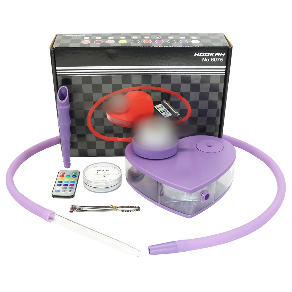 Акриловый кальян в форме сердца со светодиодный светильник кой | Дом и сад