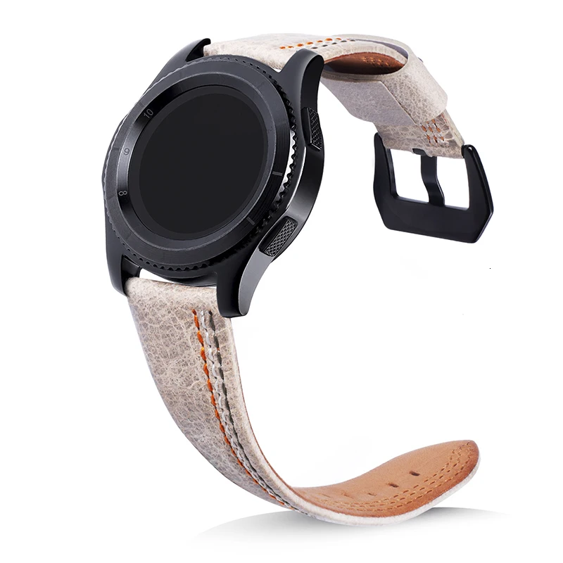 22 мм ремешок для часов из натуральной кожи ремешок для samsung gear S3 Frontier классические умные часы сменные браслеты аксессуары