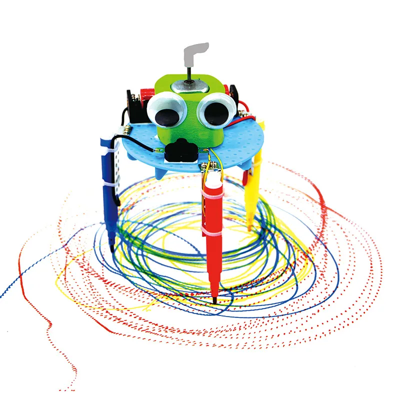 

DIY Kit Graffiti Robot Model Science Toys for Children Vibration Scrawl Drawing Novelty Technology Assembling Educational School