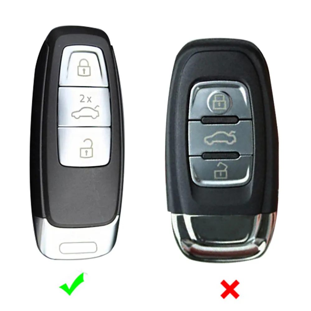 

3 Button Remote Key Fob Cover Silicone Car Accessories Protective Shell For Audi A6L A7 A8 A8L E-tron Q8 C8 2019 2020
