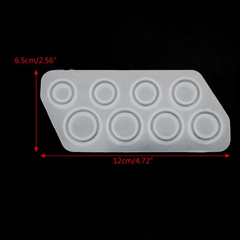 

8Pcs Assorted Sizes Ring Silicone Mold Jewelry Resin Casting Mold US Size 5-12