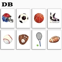 ball sport basketball rugby football skate wall art canvas painting nordic posters and prints wall pictures for baby kids room