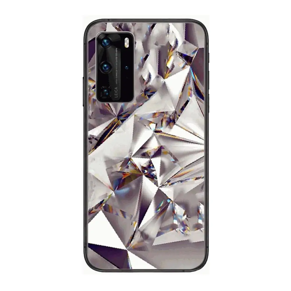 

Beautiful Shining Diamond Phone Case For Huawei P 40 30 20 10 9 8 Lite E Pro Plus Black Etui Coque Painting Hoesjes comic fashi