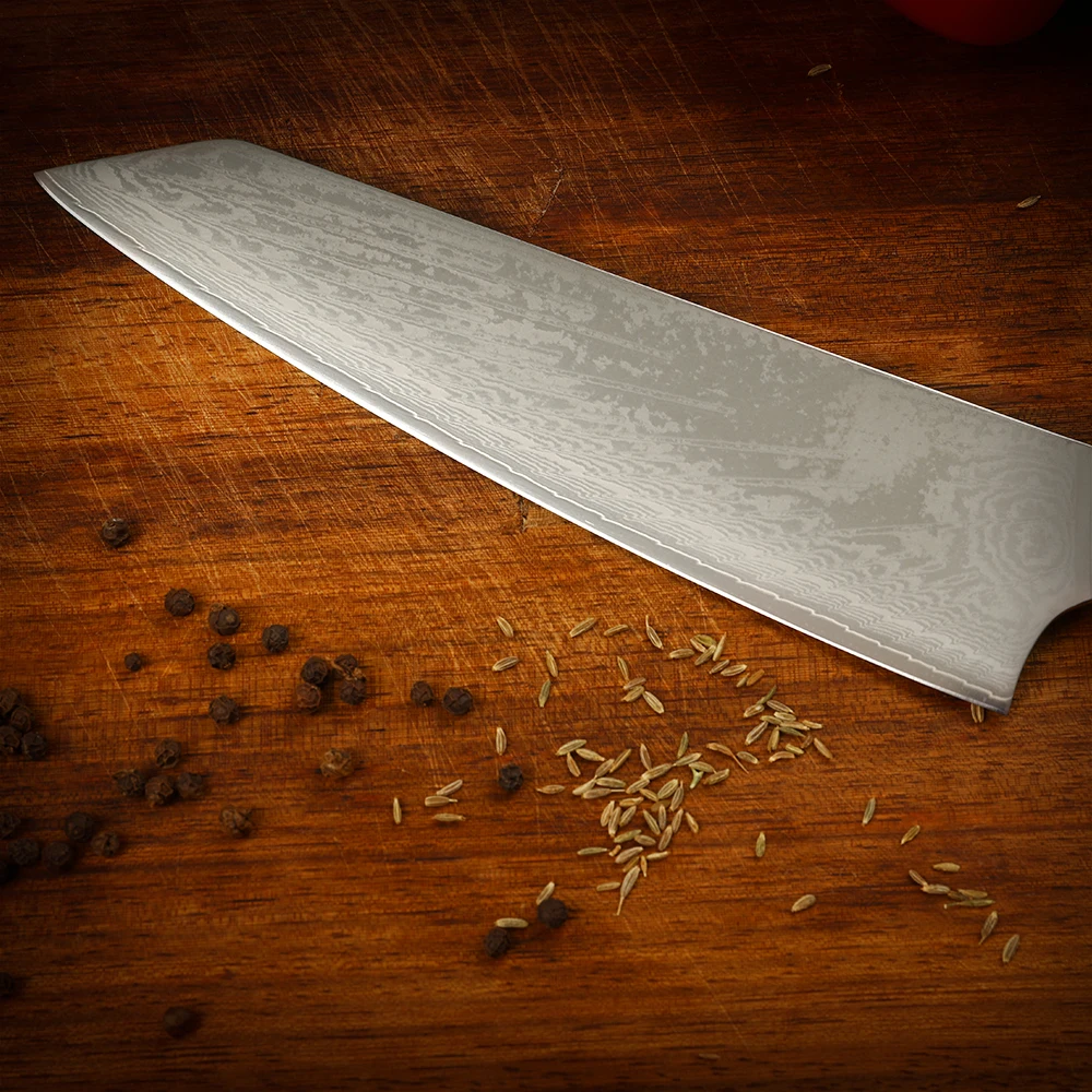 Профессиональный кухонный нож Kiritsuke WAK VG10 из дамасской стали острый 8-дюймовый