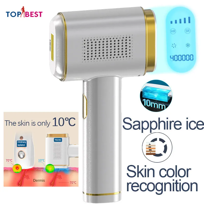 

Sapphire IPL Laser Hair Removal Machine Electric Epilator Woman Professional Fully Intelligent Skin Detection Ice Photoepilator