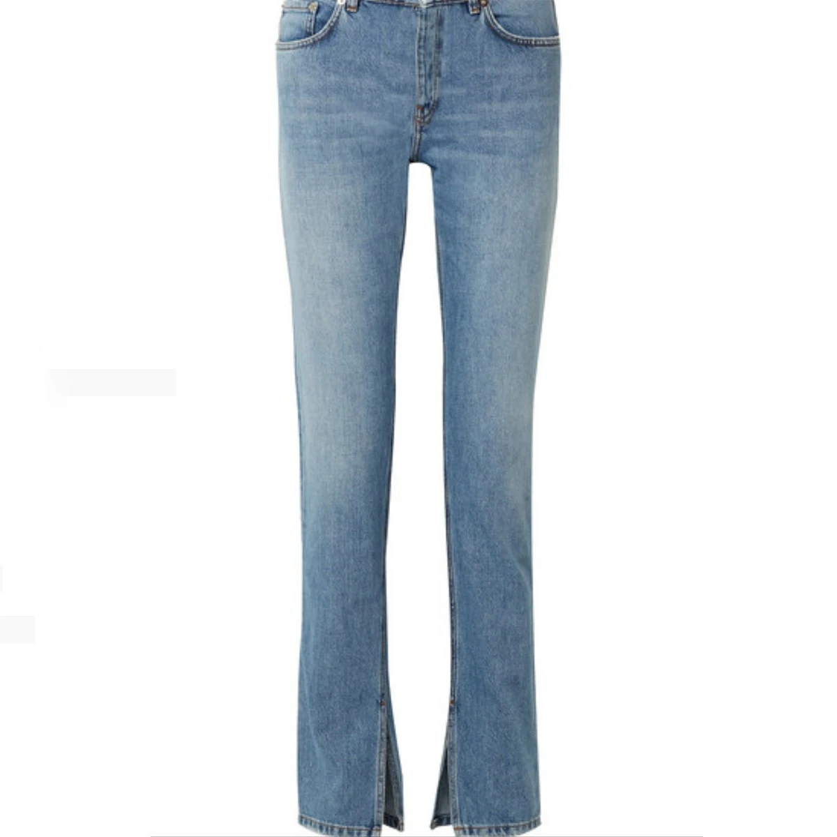 

Pirate Hippie Split Washed Denim Pants Woman Spring Summer High Waist Split Cotton Trousers Casual Vintage Classic Jeans 2021