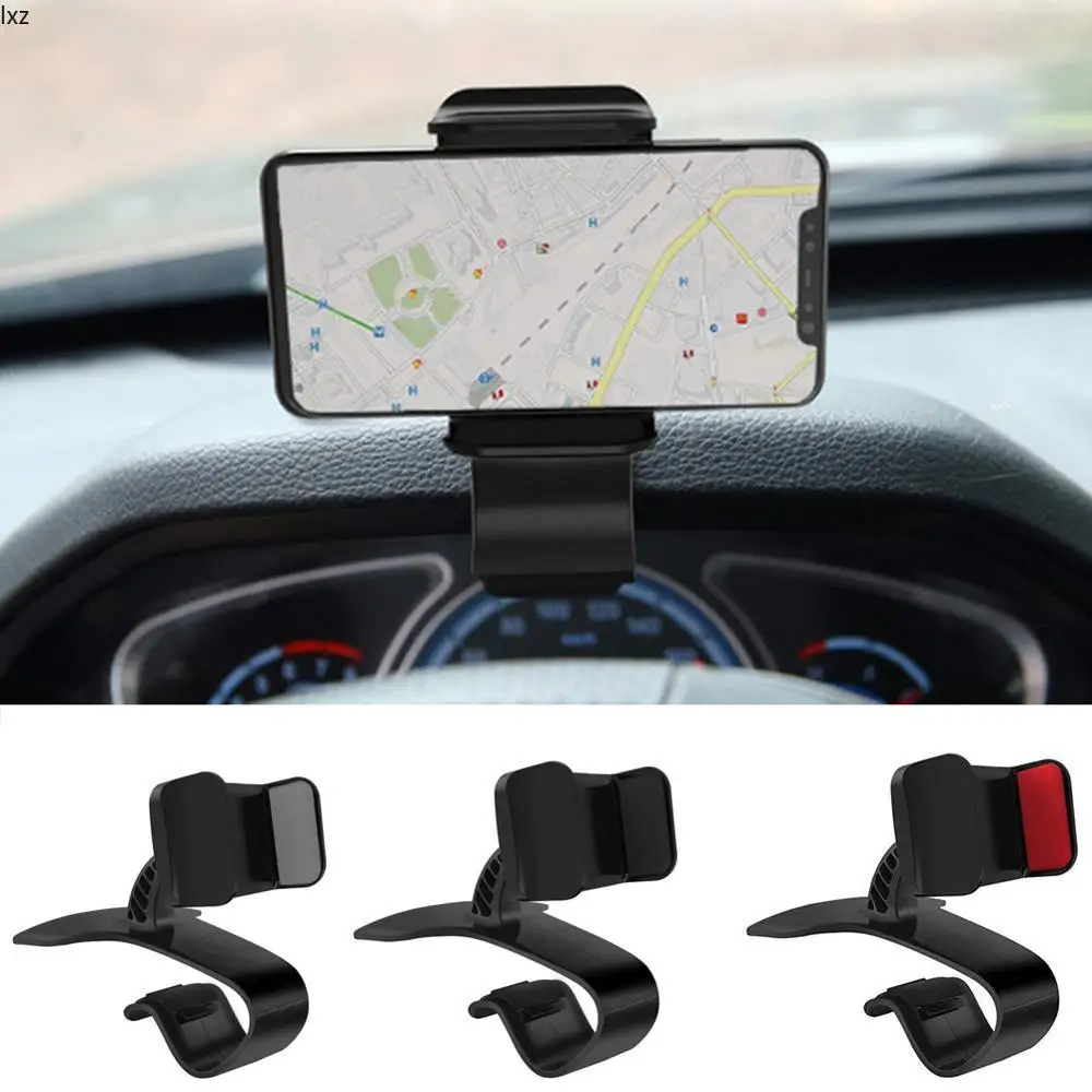 

XMXCZKJ Newest 360 Rotation Adjustable HUD Car Dashboard Phone Holder GPS Clamp Clip cellphone Stand for Iphone 11 Xiaomi Huawei