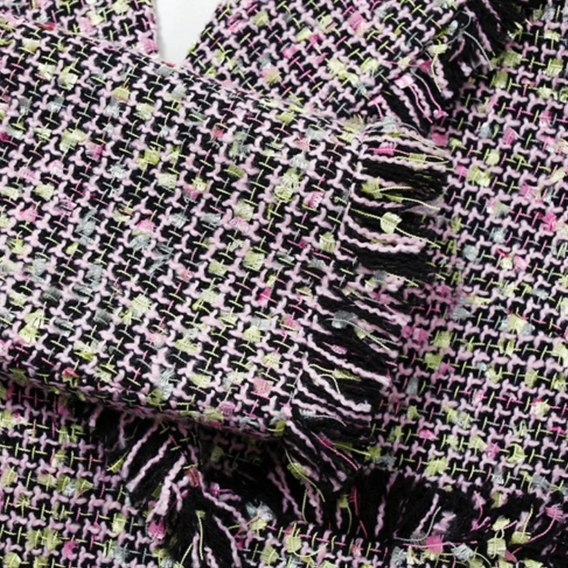 

Pinkish-purple Coat Autumn/Winter Women's Jacket Tweed Office ladies Coat Tops one-piece jacket