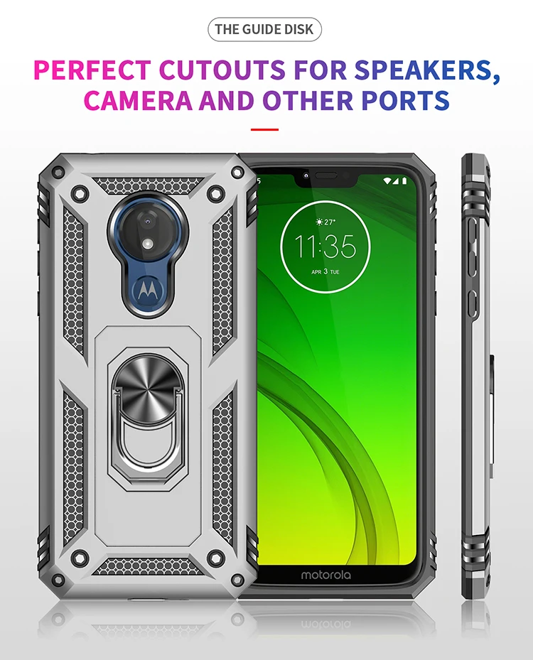 Чехол для Motorola Moto One Гибридный Силиконовый противоударный чехол G7 Power G8 Plus E6 Play