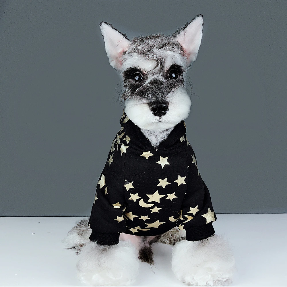 

Star Print Pet Dog Clothes for Small Dogs Clothing French Bulldog Warm Fleece Lined Hoodies for Yorkies Dog Accessories PC1614