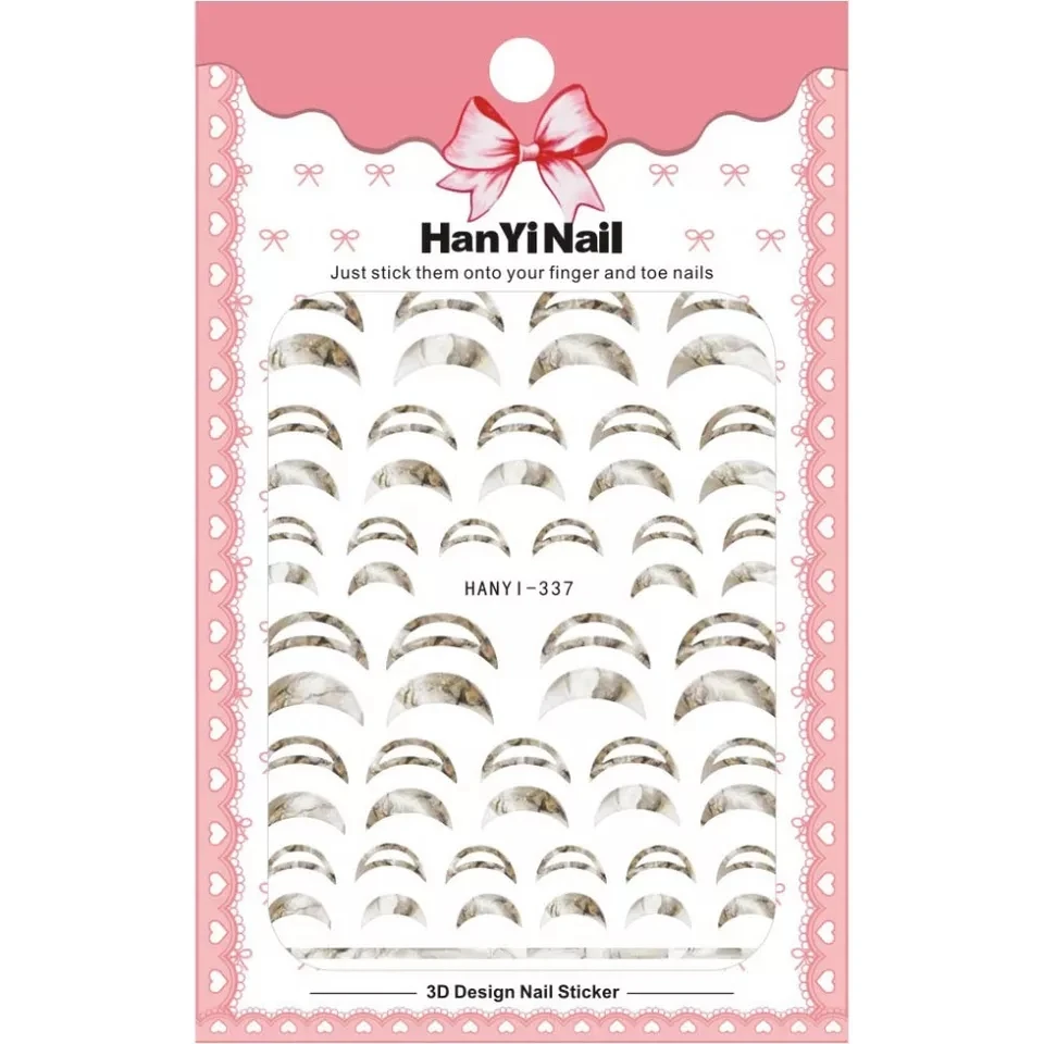 1 шт. модные мраморные 3D наклейки для ногтей во французском стиле mybormula