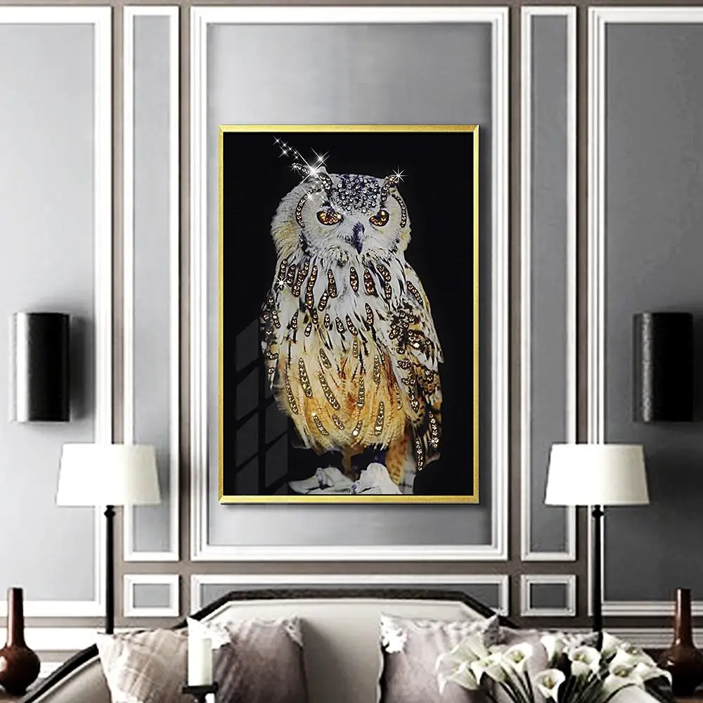 HD Печать Сова черно белые плакаты холст живопись для гостиной креативное