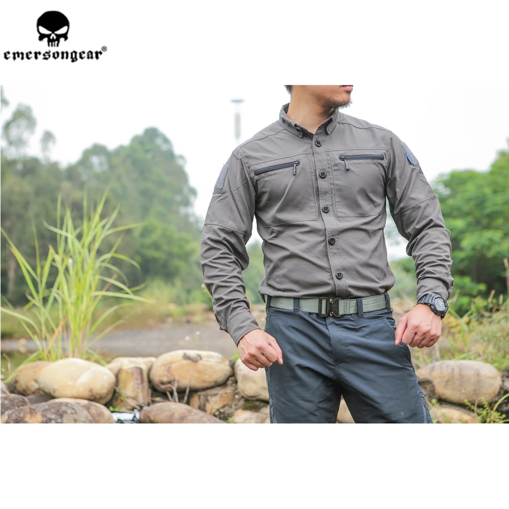 Emersongear Мужская рубашка с синей этикеткой Защитная тактическая растягивающаяся