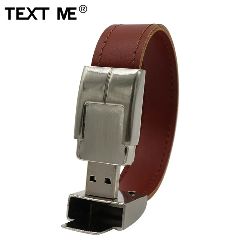 Флэш накопитель usb TEXT ME черный коричневый кожаный флэш 2 0 4 ГБ 8 16 32 64 накопитель|USB